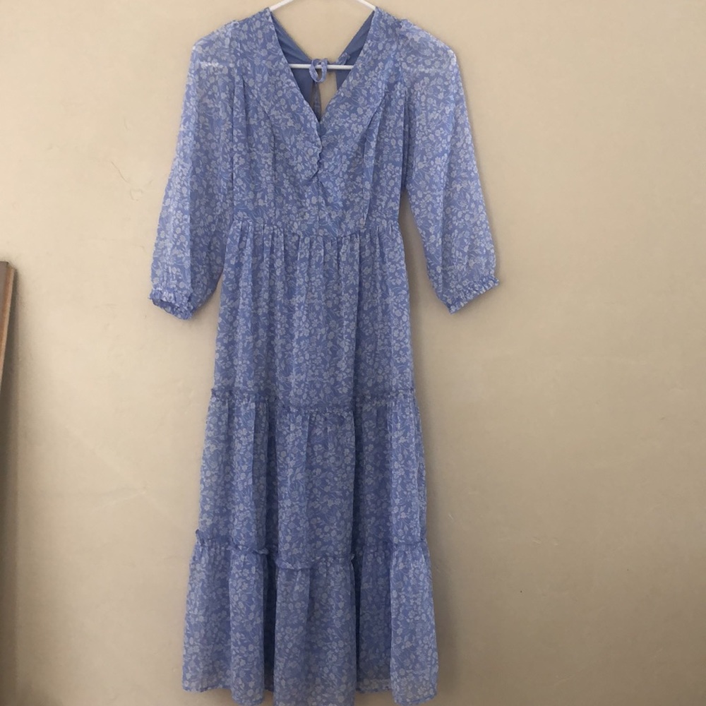 Sincerely Jules Floral Peasant Maxi Dress Size  XS